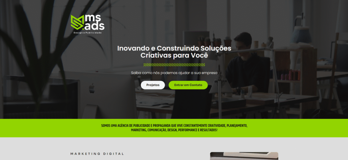 Landing page desenvolvida pelo estúdio criativo em Natal para campanha digital